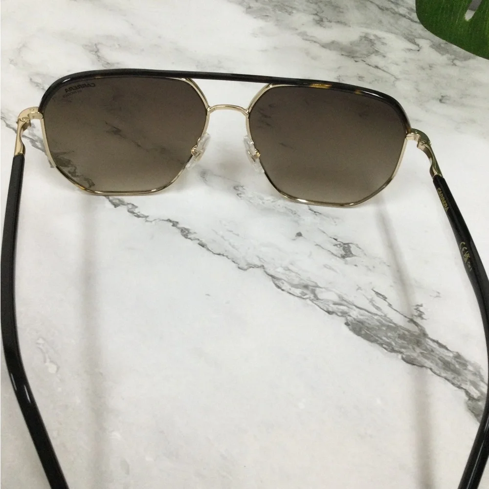 NWOT Carrera Men’s Gold Frame Brown Lens Aviator Sunglasses